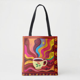 Dampfende Kaffeetasse Muster Tasche