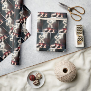 Dampfende Kaffeherzen Geschenkpapier