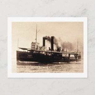Dampfer City of New York - Louis Pesha - D&C Line Postkarte