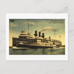 Dampfer Greater Detroit, D&C Navigation Company Postkarte