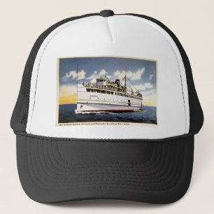 Dampfer Naushon, Nantucket Steamboat-Linie, Mass. Truckerkappe