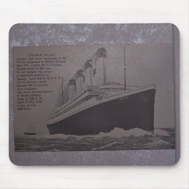 Dampfer titanisch mousepad (Vorne)