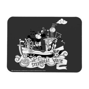 Dampfer Willie Retro Magnet