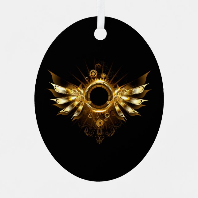 Dampfflügel Ornament Aus Metall (Vorderseite)