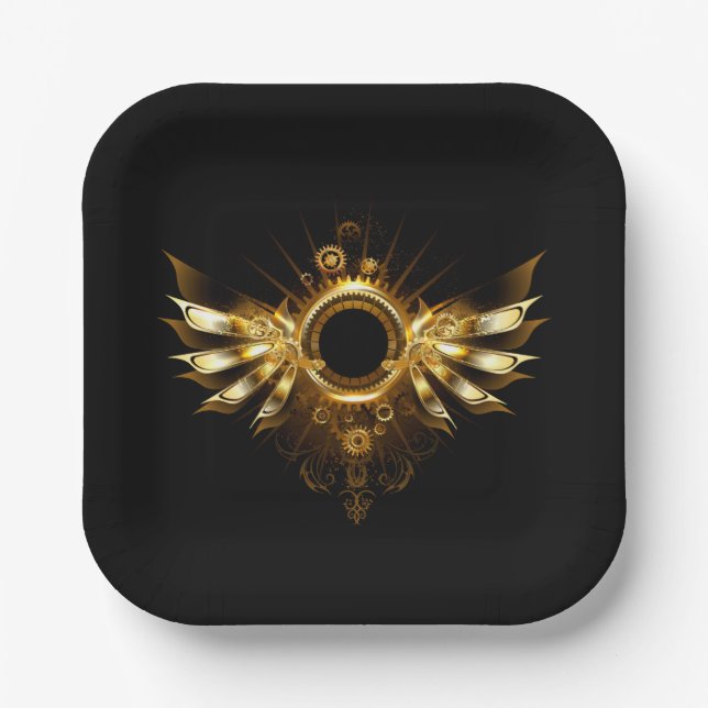 Dampfflügel Pappteller (Vorderseite)