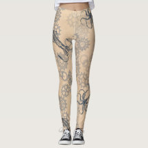 Dampfgotik-Oktopus-Leggings