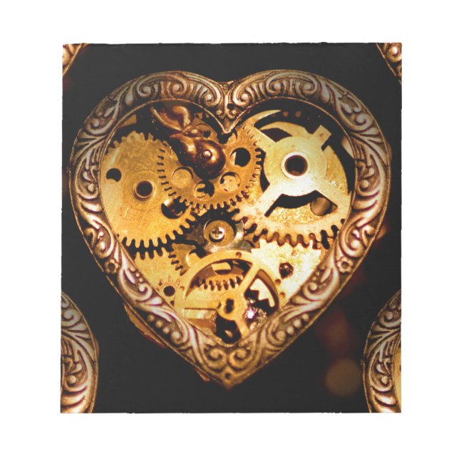 Dampfherz Notizblock (Vorderseite)