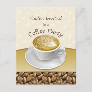 Dampfkappuccino-Kaffeetasse Party Einladung