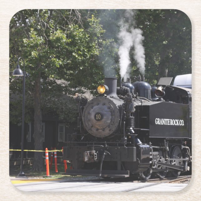 Dampfküsten für Motor Rechteckiger Pappuntersetzer (Vorderseite)