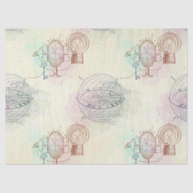 Dampfleuchten, Mikrofone und Farbtöne auf Gelb Seidenpapier (Vorderseite)