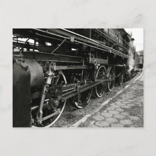 Dampflok aus alter Zeit Postkarte
