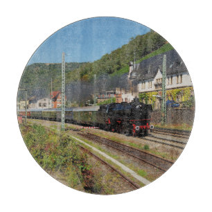 Dampflok mit Sonderzug in Lorch Schneidebrett