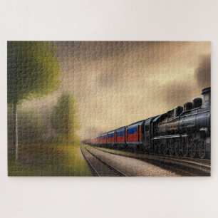 Dampflok-Puzzle
