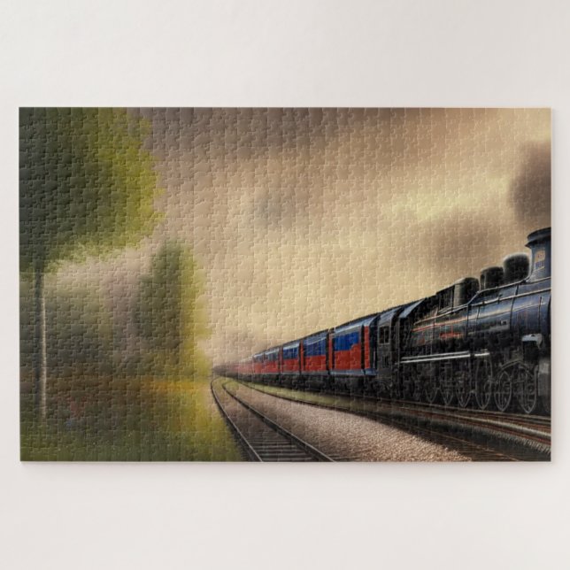 Dampflok-Puzzle (Horizontal)