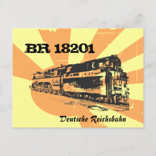 Dampflokdesign Reichsbahn Postkarte
