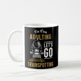 Dampflokführer Zugspotting Lokomotive Vintag Kaffeetasse