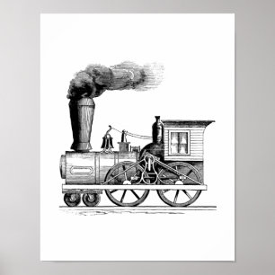 Dampflokomotive aus alter Zeit Poster