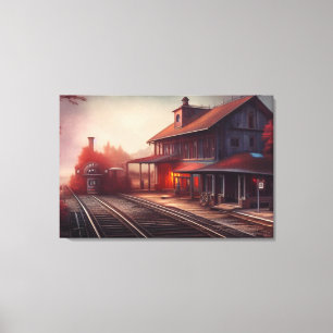 Dampflokomotive Canvas Print Leinwanddruck