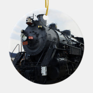 Dampflokomotive der alten Eisenbahn Keramik Ornament