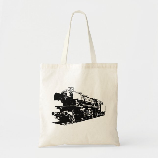 Dampflokomotive - Hoher Kontrast Tragetasche (Vorne)