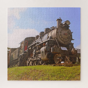 Dampflokomotive im Retro-Stil
