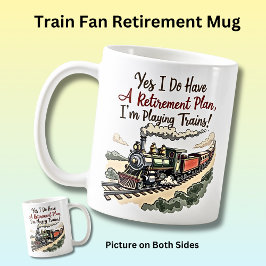 Dampflokomotive im Retro-Stil Ja Rentenplan Kaffeetasse