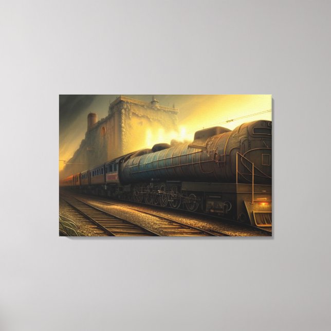 Dampflokomotive Leinwanddruck (Vorderseite)