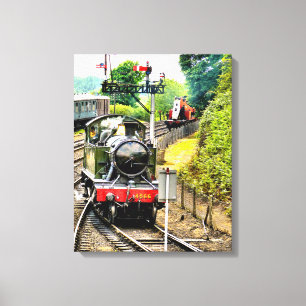 DAMPFLOKOMOTIVE LEINWANDDRUCK