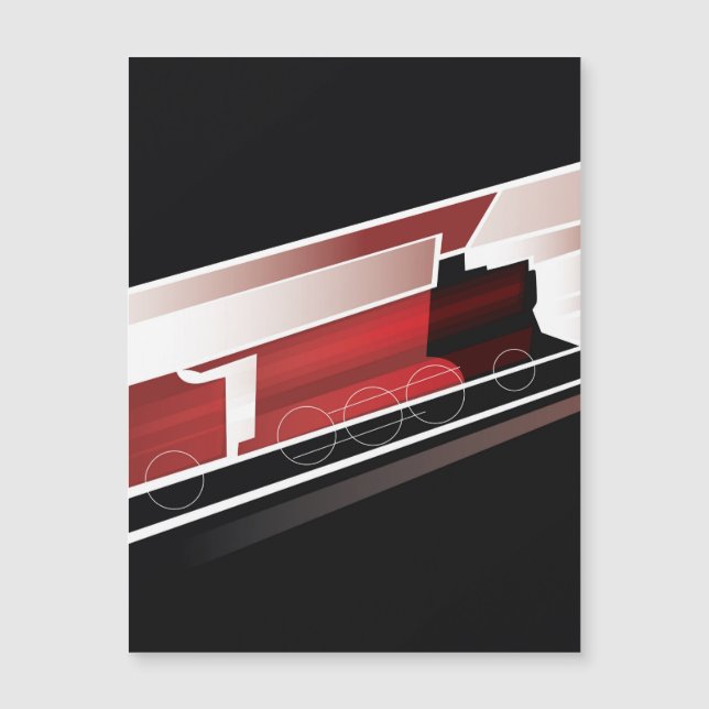 Dampflokomotive Magnetkarte (Vorderseite)