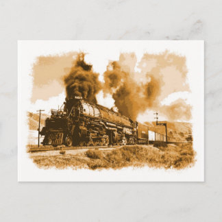 Dampflokomotive Postkarte