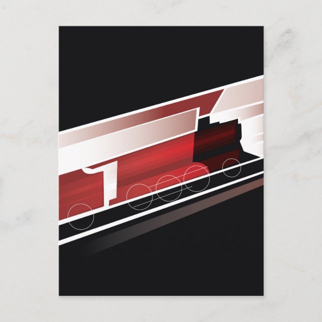 Dampflokomotive Postkarte (Vorderseite)