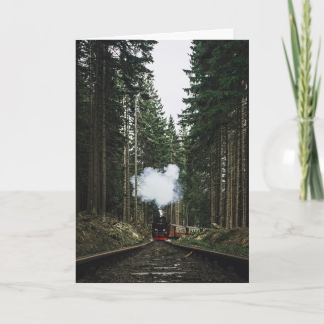 Dampflokomotive Vintage Bahn Lover Geburtstag Karte (Vorderseite)
