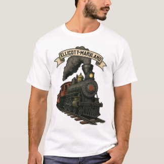 Dampflokomotive von Ellicott Maryland T-Shirt