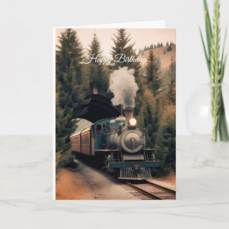 Dampflokomotive-Zug Alles Gute zum Geburtstag Karte