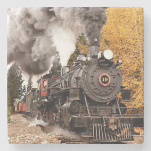 Dampflokomotive Zug Vintage Steinuntersetzer