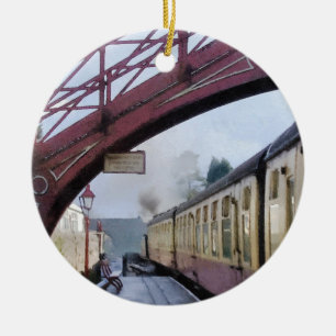 DAMPFLOKOMOTIVEN KERAMIKORNAMENT