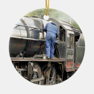 DAMPFLOKOMOTIVEN KERAMIKORNAMENT