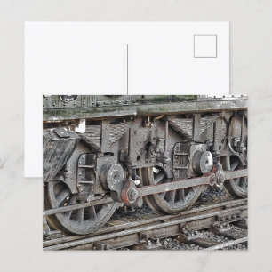 DAMPFLOKOMOTIVRÄDER POSTKARTE