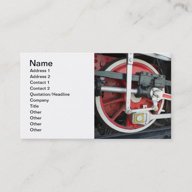 Dampfloks Visitenkarte (Vorderseite)