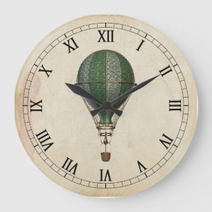 Dampfluftballon-Wanduhr im Steampunk-Stil Große Wanduhr