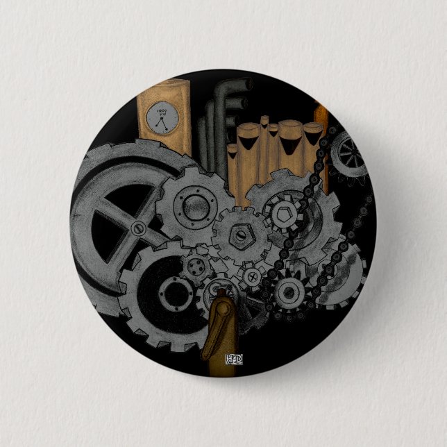 Dampfmaschine Button (Vorderseite)