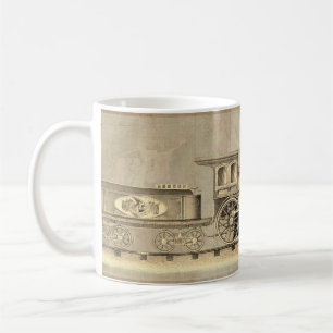 Dampfmaschine im Vintage-Stil Kaffeetasse