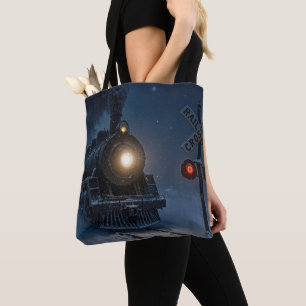 Dampfmaschine-Lokomotive im Winter Tasche