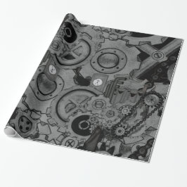 Dampfmaschine (Monochrom) Geschenkpapier