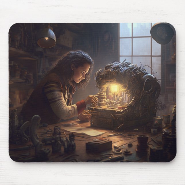 Dampfmaschine Mousepad (Vorne)