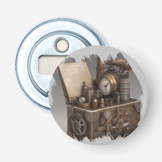 Dampfmaschine - Vintage Schatztruhe Flaschenöffner (Vorderseite)