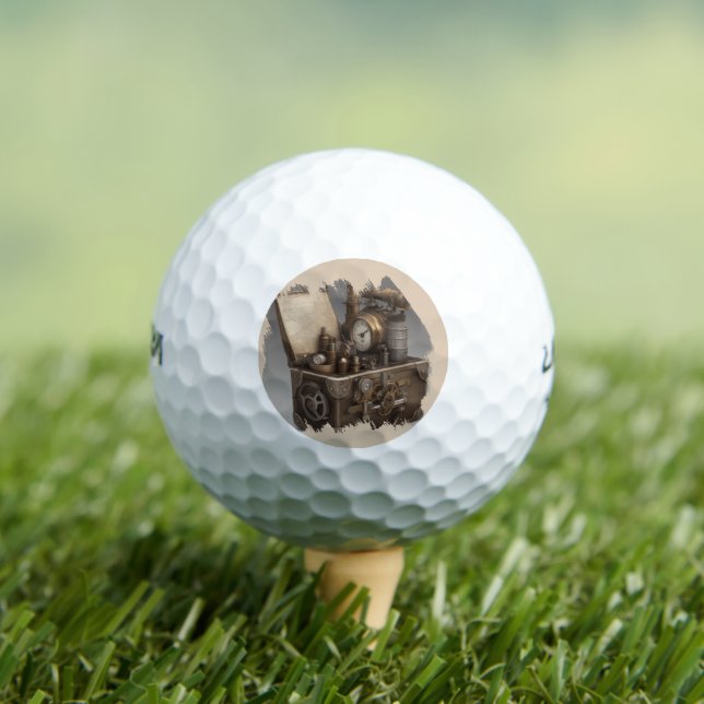 Dampfmaschine - Vintage Schatztruhe Golfball (Insitu T-Shirt)
