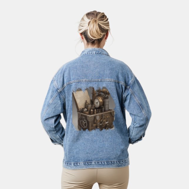 Dampfmaschine - Vintage Schatztruhe Jeansjacke (Modell)