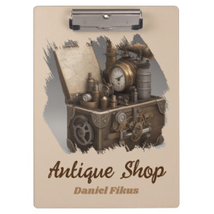 Dampfmaschine - Vintage Schatztruhe Klemmbrett