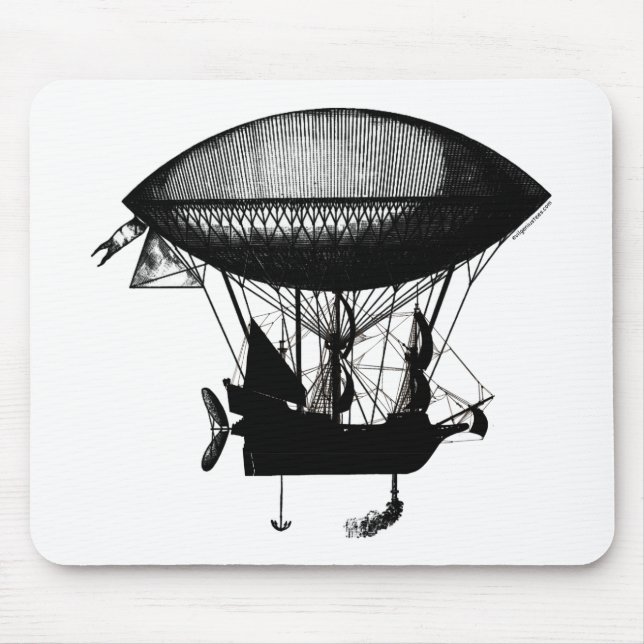 Dampfpiratenluftschiff Mousepad (Vorne)
